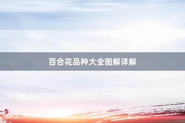 百合花品种大全图解详解